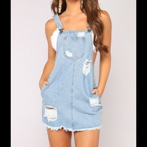 NWT Townie Overall Dress - Light Wash